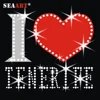 Customized Crystal Jesus Loves Me This I know Iron-on Strass Motif