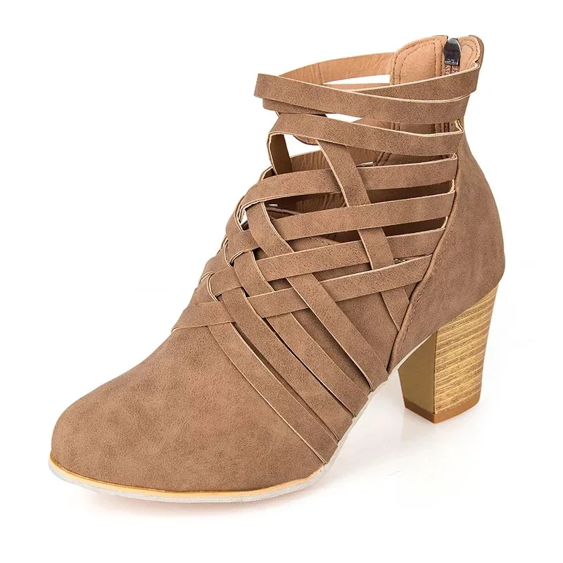 

2020 autumn new style boots medium chunky heels suede boots and boots for women lady shoes