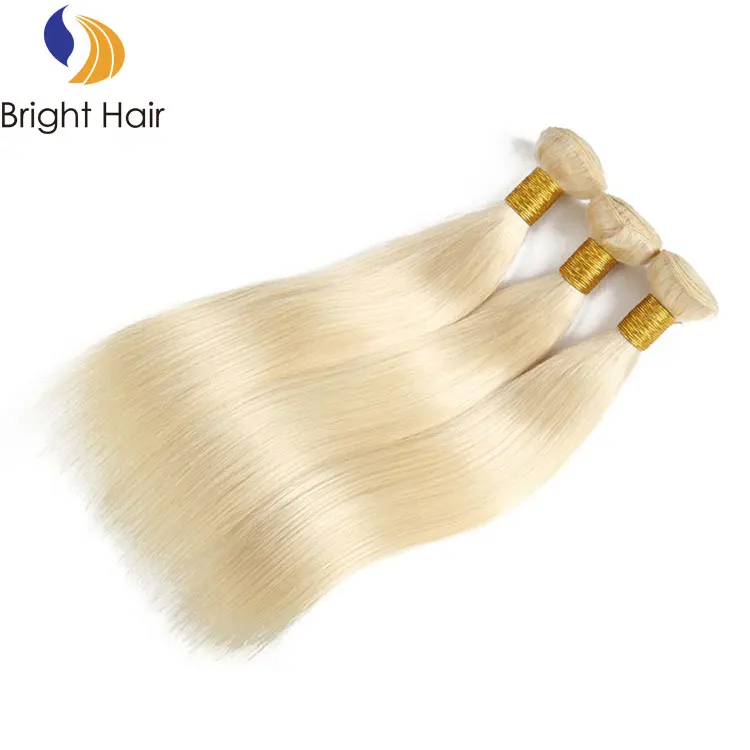 

High Quality 613 Blonde Color Weave Human Hair Bundle, Natural black;dark color