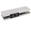 Durable upper patch fitting hardware with bearing on glass door