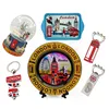 London Tower Souvenir UK Plate Charms Magnet Keychain England Snowballs UK London Souvenirs Customized