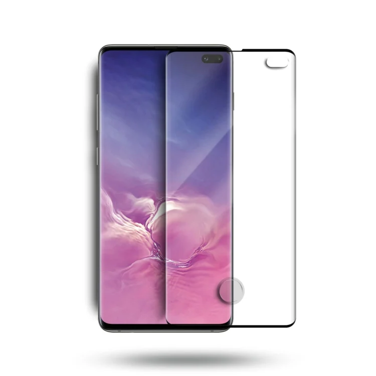 Wholesale 2019 New Arrival 3D Curved Full Covered  Tempered Glass Screen Protector for Samsung Galaxy S10 Plus