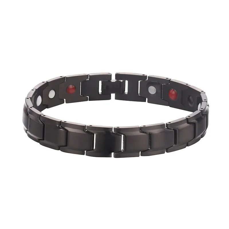 

Loftily Jewelry Popular Fashion Titanium Steel Jewelry Men Black Bio Negative Ion Energy Health Bracelet Bangle