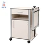 Chinese Multi-function White hospital bedside cabinet with wheels, Hospital Bedside Cabinet with Dining Table