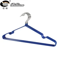 

Bulk colorful custom outside non-slip metal wire drying cheap blue red plastic coated bra pants coat clothes hangers for Laundry