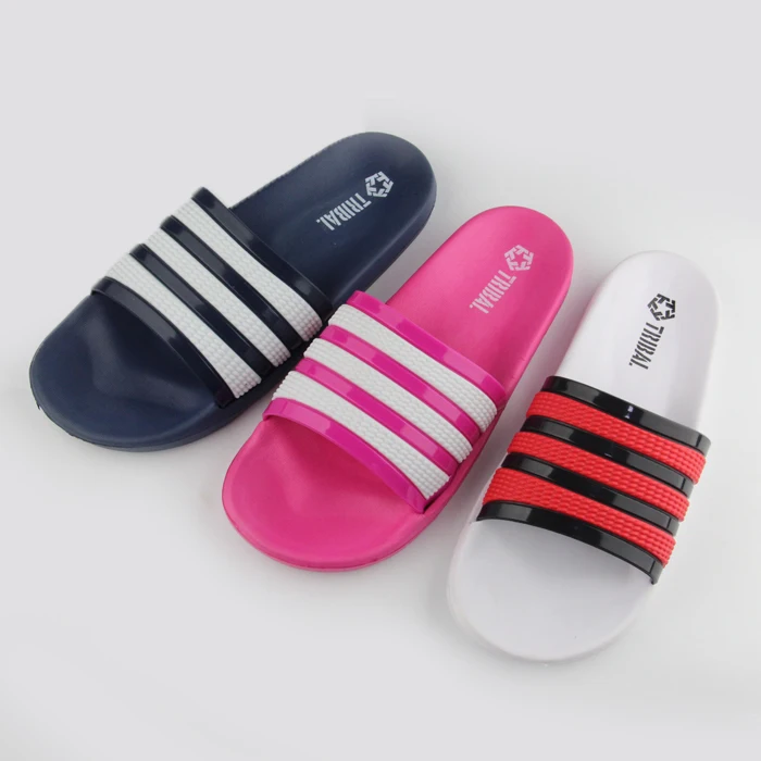 

Women Shoes 2019 Factory Directly Women EVA Slipper Flip Flop Cheap Men Striped Indoor Slider Slippers