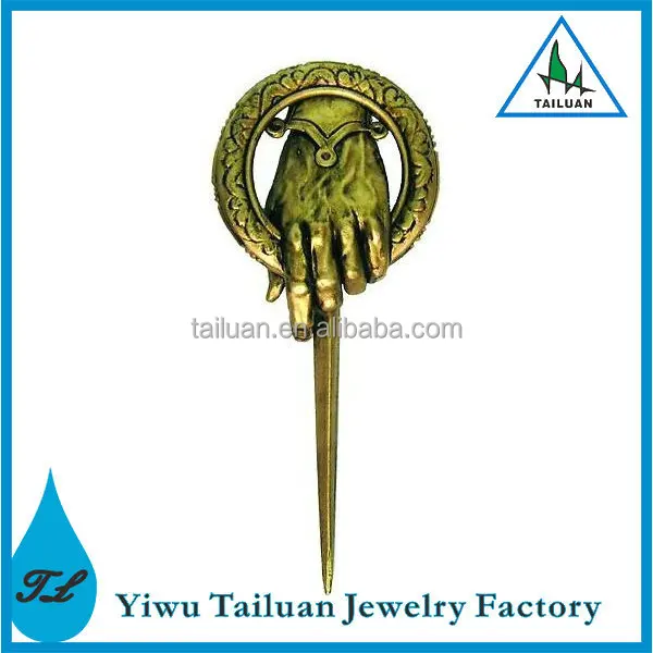 

Hand of the King brooch fashion brass game of thrones brooch, As your requirments