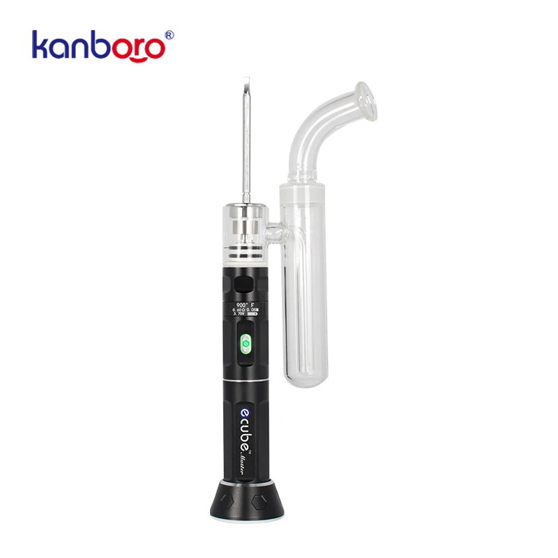 

Kanboro Ecube Electric dab nail with digital screen and teamperature control wax vaporizer 2018 new hot Puffco portable enail