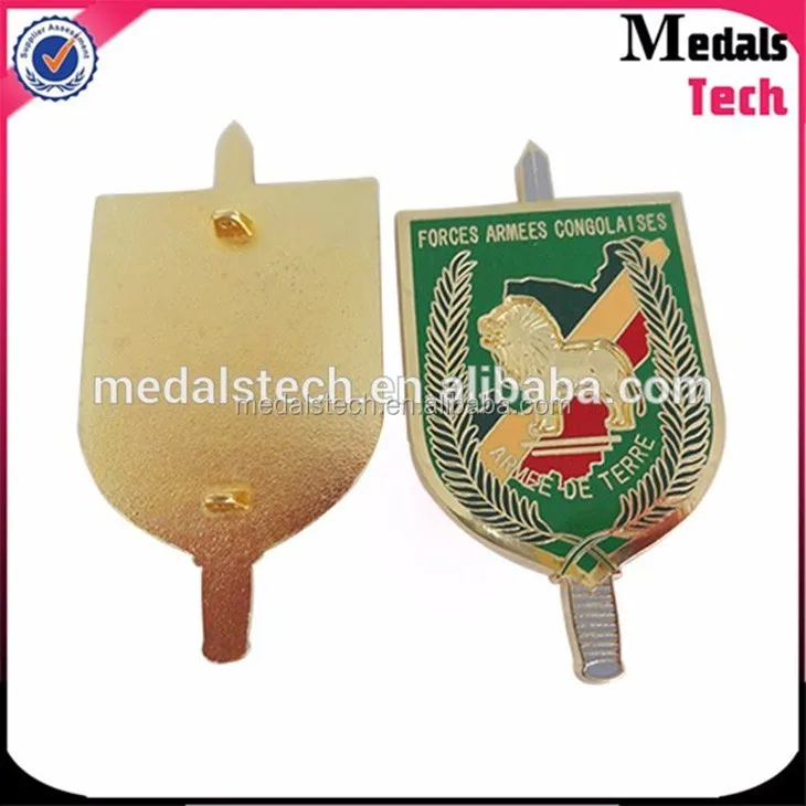 Gold plated metal custom cheap bag nameplate with u clip