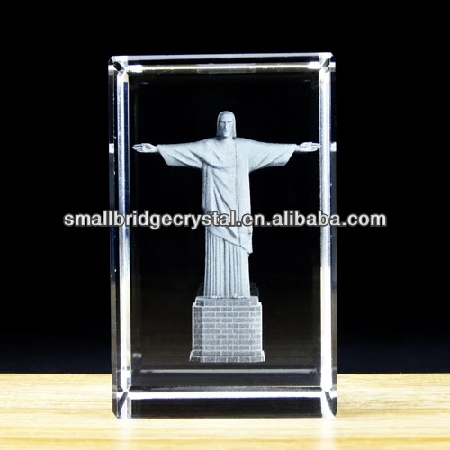 product 3d laser crystal gift with famous corcovado brazil craft-21