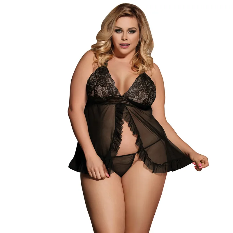 

Black dropship lace erotic see through very sexy plus size lingerie, Black;pink