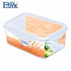 [600ML 20.3OZ 2.4CUP] Clear Rectangular Plastic Container with Lid