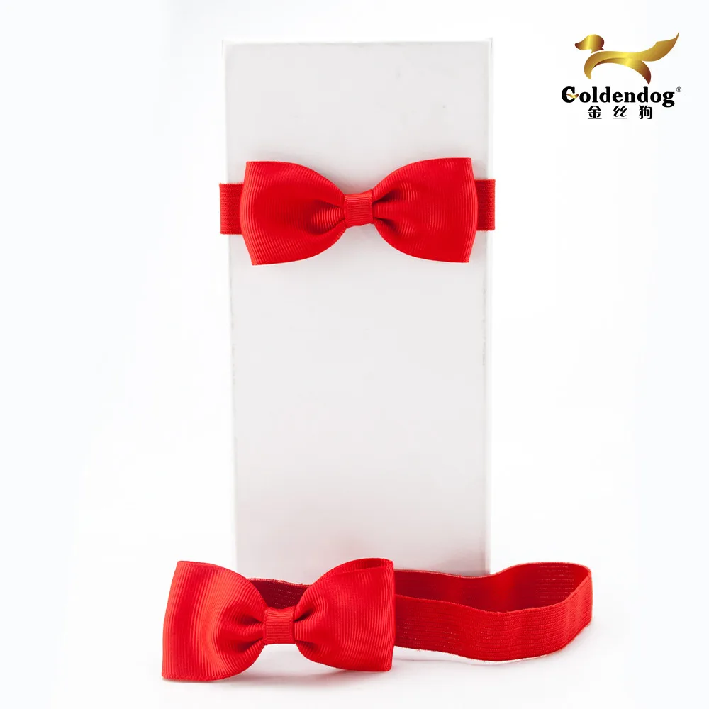 Hot Custom Red Handmade Gift Boxes Packing Ribbon Bow With Elastic Loop