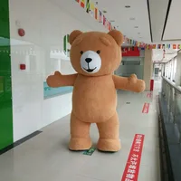 

Fat brown bear mascot costume inflatable plush teddy bear costume 3m bear cosplay dress for sale