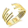 Europe fashion new multi copper metal thread bracelet zircon