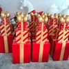 Outdoor FRP Christmas gift box stack