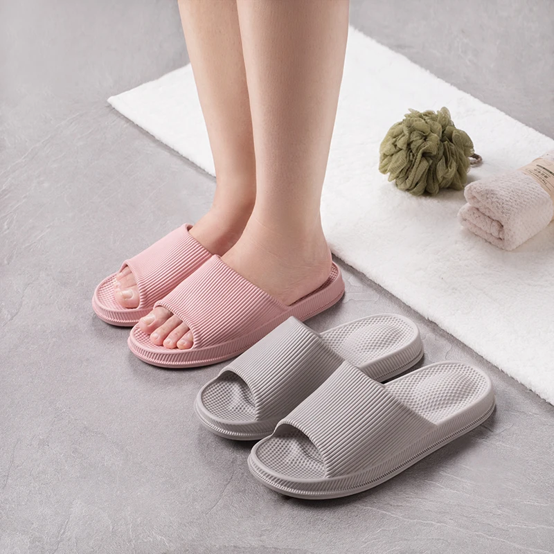 

Summer new home EVA slippers women men indoor non-slip soft bathroom slippers massage sandal slippers, As picture