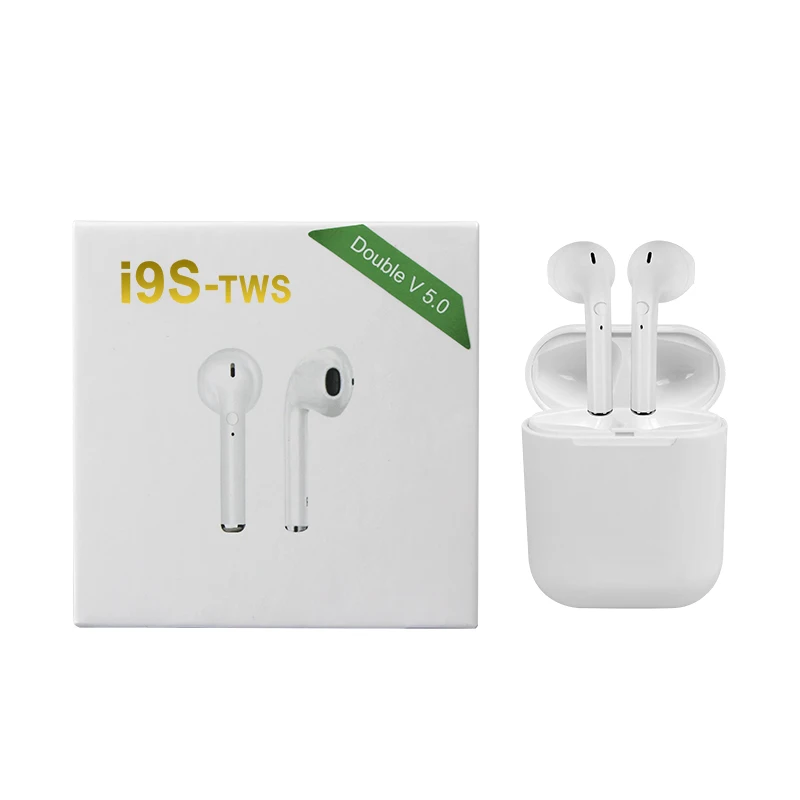 

Hot! TWS Twins Wireless Sport Earbuds i9s Bluetooth Headset Stereo Headphone Mini Earphone with Charging Box, White