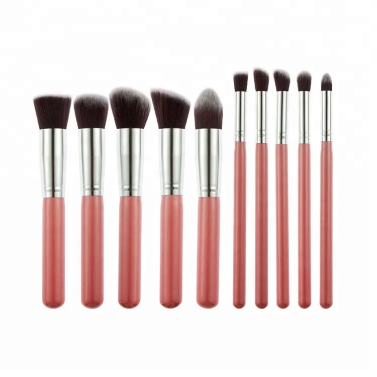 

2020 Amazon Hot Sale Kabuki Foundation Face Powder Blush Eyeshadow Brushes Makeup Brush Kit with Blender Sponge