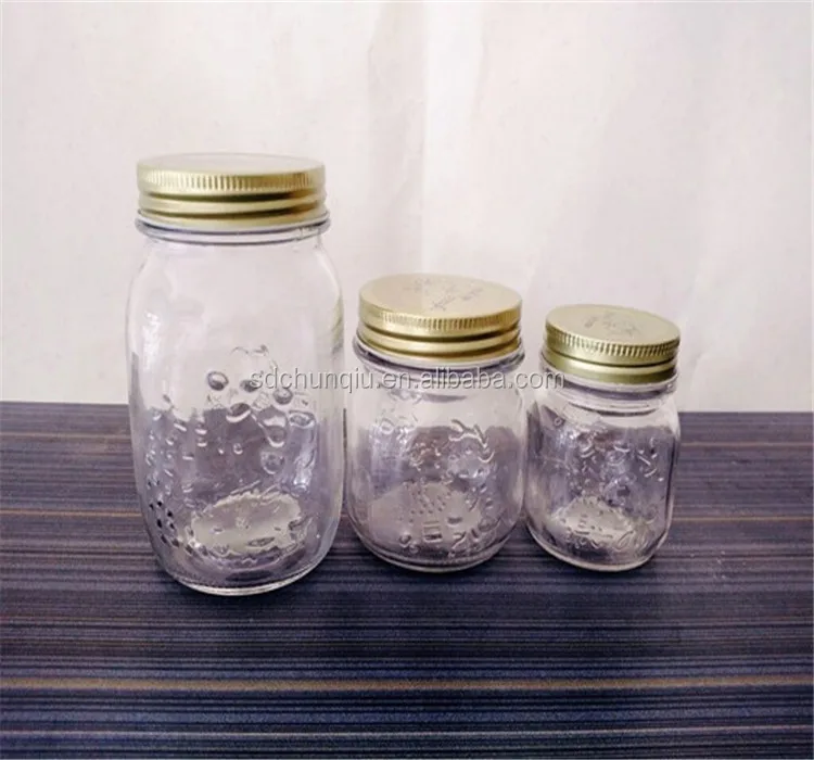 Customize Made Food Grade 150ml 300ml 500ml 1000ml Fancy Embossed Glass