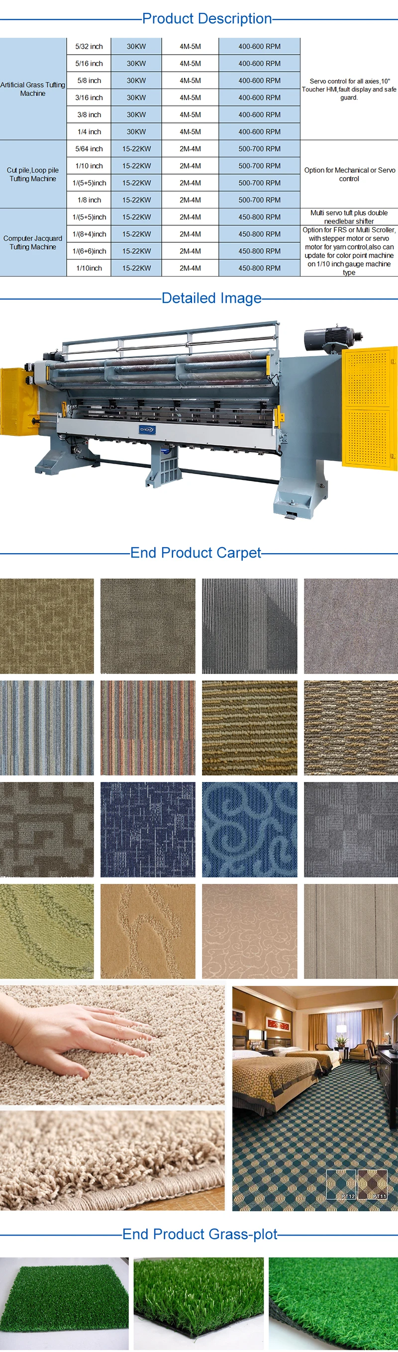 1/8 Inch Multi Scroller Small Shaggy Tufting Carpet Making Weaving