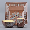 Home decor 2017 fresh design ceramic tableware 16 pcs stoneware dinner set