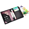Leather Handmade Custom Passport Cover Ticket Case with Zipper