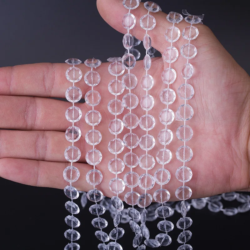 10mm crystal clear acrylic beads garland for wedding party decoration