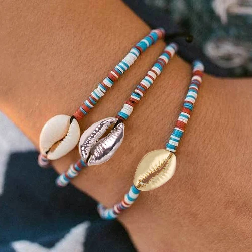 

Zooying Handmade Diy Charming jewelry Shell Beads Bracelet for Woman, Colorful