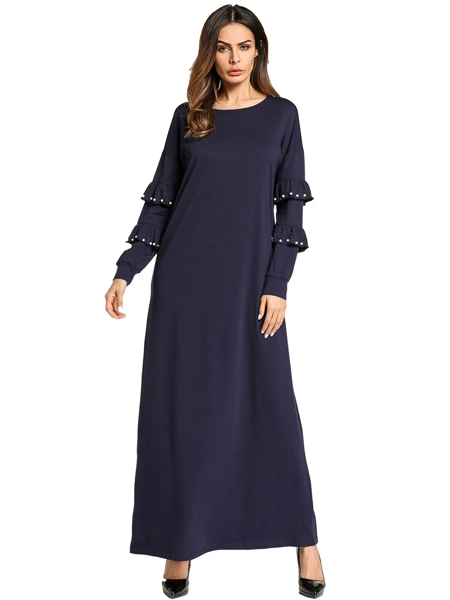 5793 Islamic Clothing For Women Long Sleeve Jersey Maxi 