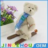 OEM Cheap wholesale skiing stuffed bears,names stuffed bears,white plush soft teddy bear
