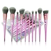 10 Pieces High Quality Purple Handle Makeup Cosmetic Brush Set