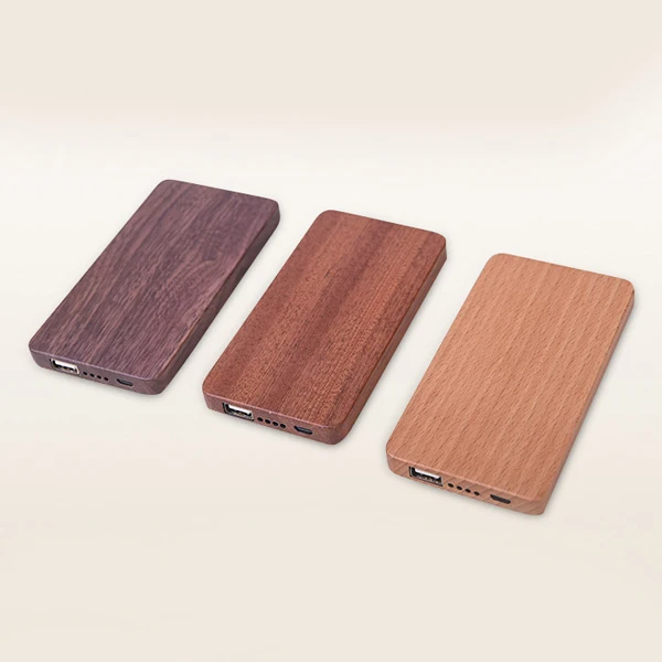 

Custom Logo Wooden Power Banks for Mobile Phone 4000mAh, Black;brown;gray