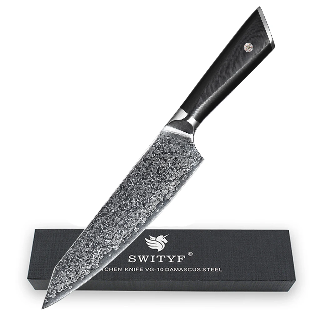 

New style custom kitchen set  high carbon stainless steel damascus chef knife