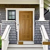 modern design door swing position painting surface solid wood entry door