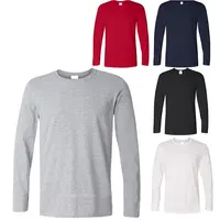 

OEM Design Plain Long Sleeve T shirt , Custom Pima Cotton Full Sleeve T-shirt Men , High Quality Round Neck Shirt Long Sleeve