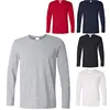 OEM Design Plain Long Sleeve T shirt , Custom Pima Cotton Full Sleeve T-shirt Men , High Quality Round Neck Shirt Long Sleeve