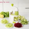 Smile mom Amazon Top Sale Foldable Kitchen 5 Blades Handheld Potato Spiralizer - Spiral Vegetable Slicer With Brush