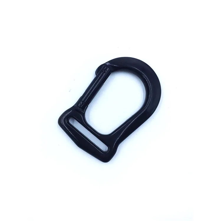 Heavy Duty Locking Carabiner Electroplated Black Spring Hook for Climbing/Bag/Pet Safety
