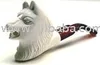 Mini Hand Carved Wolf Animal Meerschaum Pipes