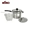 Multifunctional 4-Piece Pasta Steamer Set Stainless Steel Spaghetti Pot with Strainer Insert