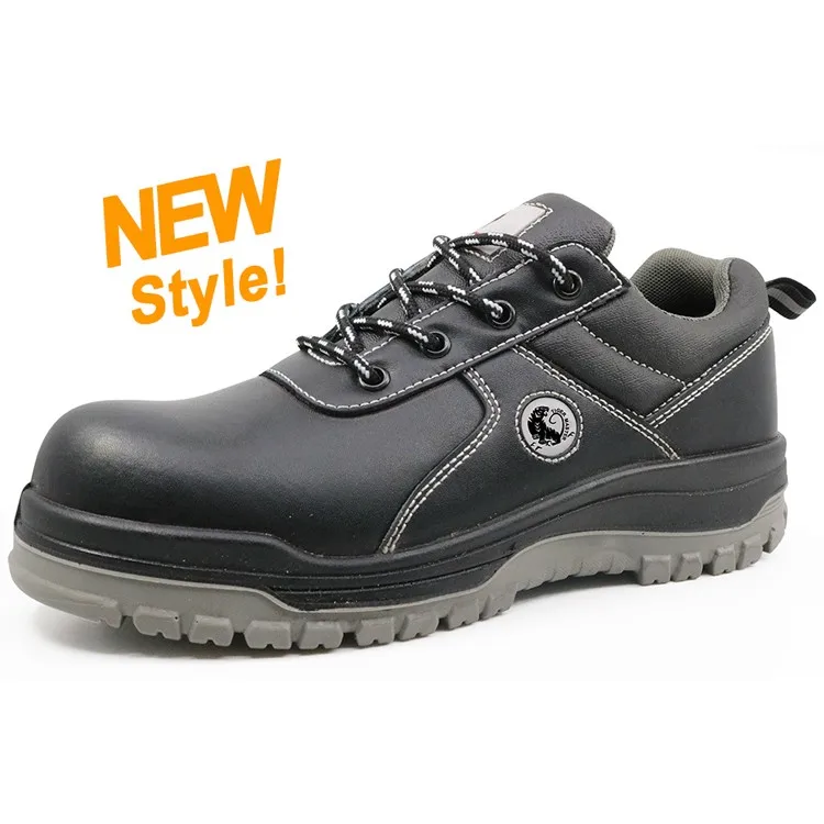 black rubber sole work shoes