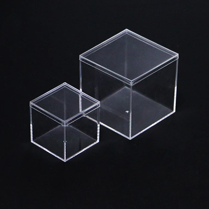 55mm*55*55mm Clear Custom Small Acrylic Snack Container Plastic Acrylic ...