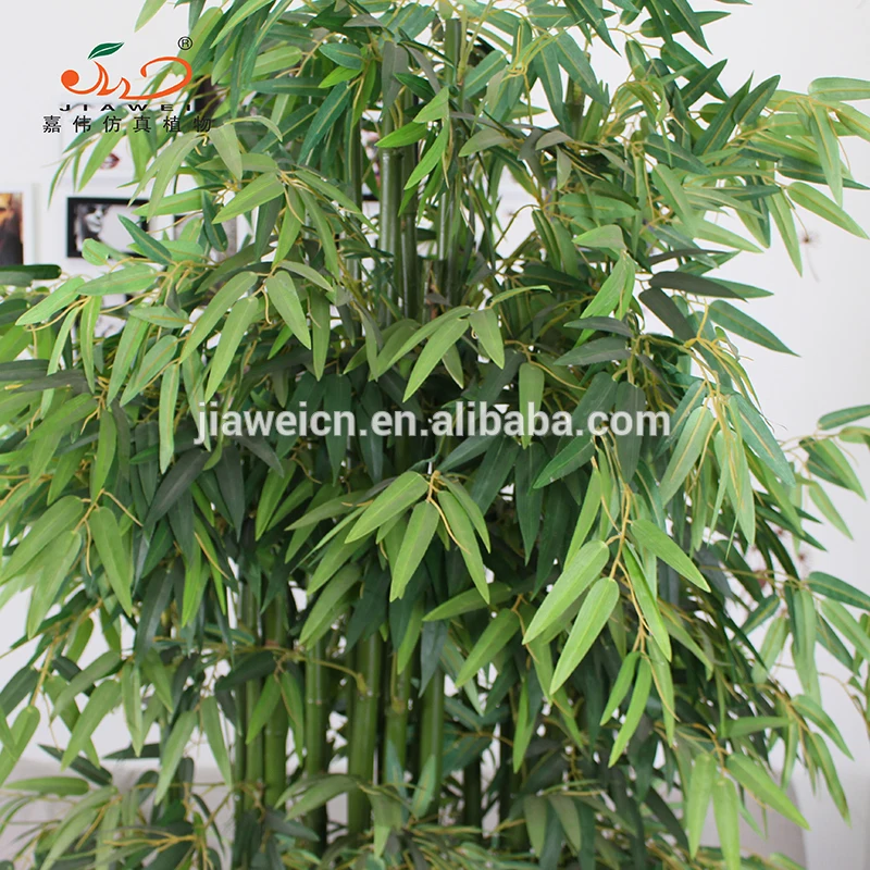 Natural Artificial Bamboo Tree Plastic Bamboo Plant Leaves Indoor