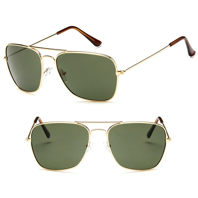 

DLL3136 Colorful Mirror Lens Retro Metal Fashion Square Sunglasses
