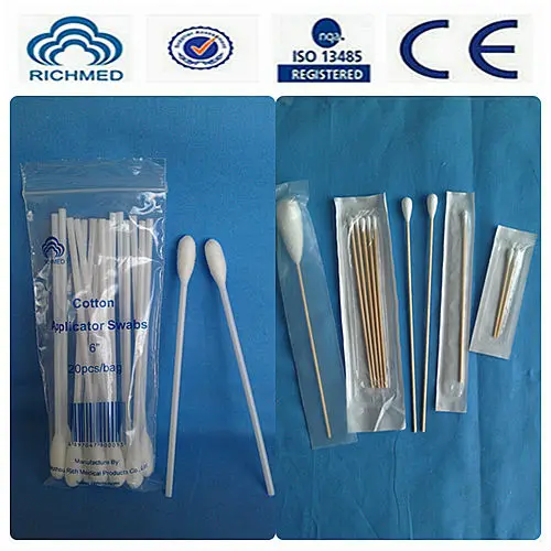 Aplicadores Con Punta Hisopos De Algodón Algodón( Woodend Stick O