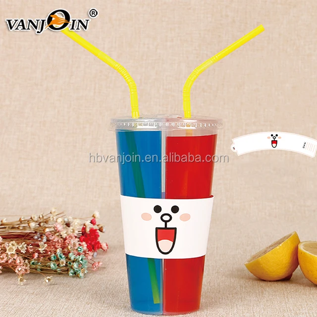 Cheap 700ml Bubble Tea Straw Plastic Cup With Two Compartments Buy