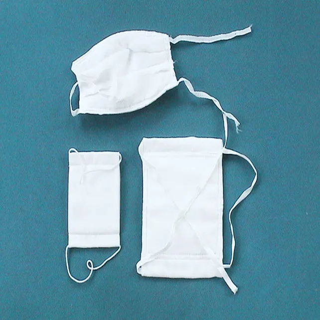 Surgical Pure Cotton Sterilized Disposable Gauze Face Mask / Protective