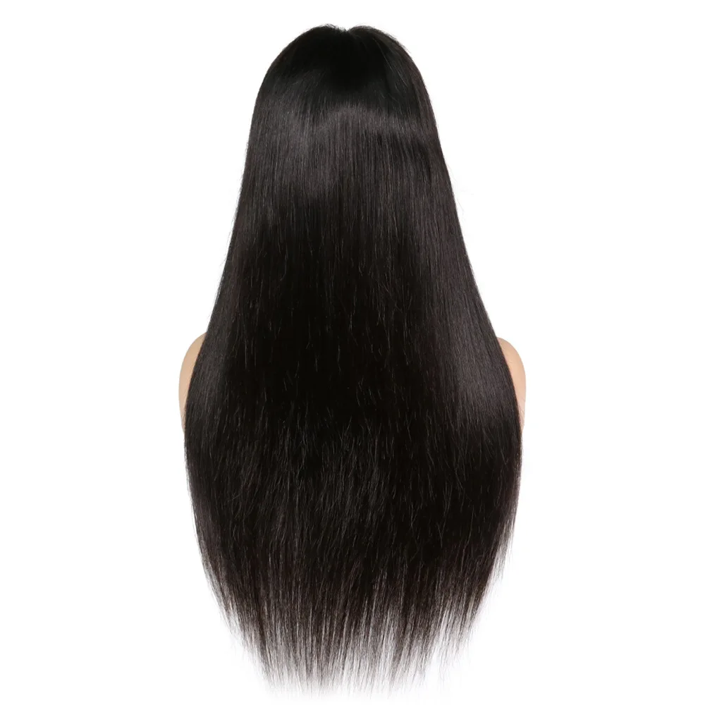 

Unprocessed Brazilian Human Hair Lace Front ear to ear lace Wigs Silky Straight Preplucked Hairline With Baby Hair