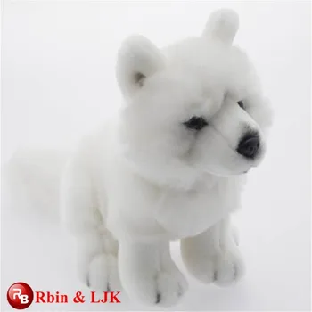 loup blanc peluche